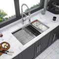 Single Bowl Undermount Workstation Kitchen Sink 33