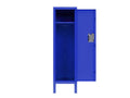 1 Door Tall Single Metal Locker Retro Style Storage Cabinet Industrial Furniture For Living Room Bedroom Storage Room Gym School Blue Blue Steel