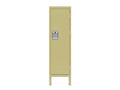 1 Door Tall Single Metal Locker Retro Style Storage Cabinet Industrial Furniture For Living Room Bedroom Storage Room Gym School Yellow Yellow Steel