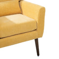 Modern Accent Chair Upholstered Foam Filled Living Room Chairs Comfy Reading Chair Mid Century Modern Chair With Chenille Fabric Lounge Arm Chairs Armchair For Living Room Bedroom Yellow Yellow Light Brown Primary Living Space Modern Rubberwood Foam