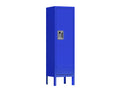 1 Door Tall Single Metal Locker Retro Style Storage Cabinet Industrial Furniture For Living Room Bedroom Storage Room Gym School Blue Blue Steel