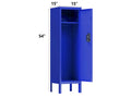 1 Door Tall Single Metal Locker Retro Style Storage Cabinet Industrial Furniture For Living Room Bedroom Storage Room Gym School Blue Blue Steel