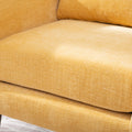 Modern Accent Chair Upholstered Foam Filled Living Room Chairs Comfy Reading Chair Mid Century Modern Chair With Chenille Fabric Lounge Arm Chairs Armchair For Living Room Bedroom Yellow Yellow Light Brown Primary Living Space Modern Rubberwood Foam