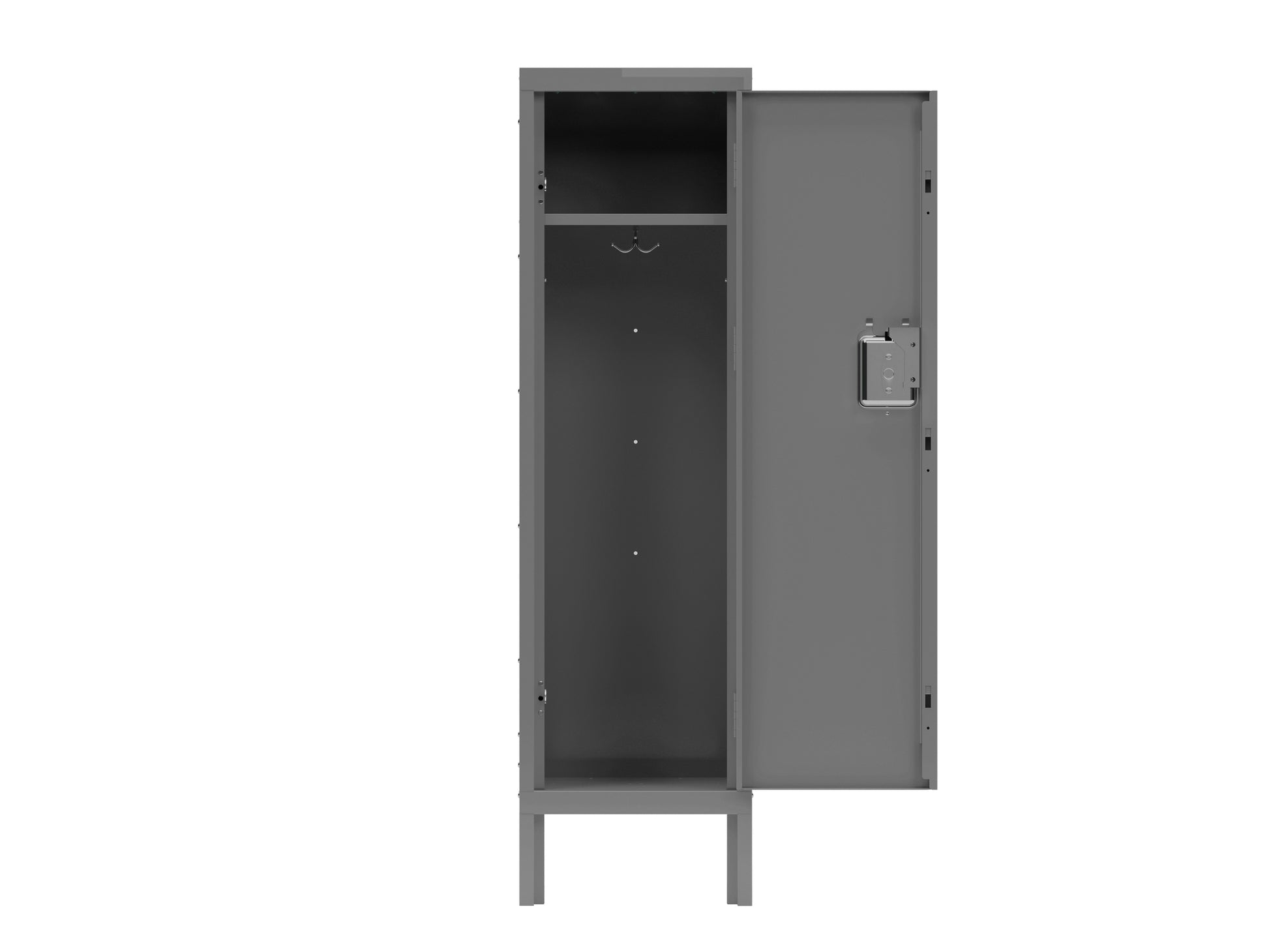 1 Door Tall Single Metal Locker Retro Style Storage Cabinet Industrial Furniture For Living Room Bedroom Storage Room Gym School Grey Grey Steel