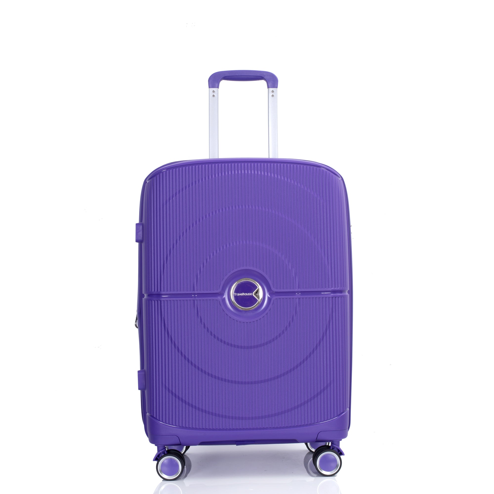 Expandable Hardshell Suitcase Double Spinner Wheels PP purple-polypropylene