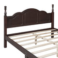 3 Pieces Bedroom Sets,Queen Size Wood Platform Bed And Two Nightstands Dark Walnut Walnut Wood