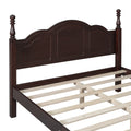 Full Size Wood Platform Bed Frame,Retro Style Platform Bed With Wooden Slat Support,Dark Walnut Walnut Wood