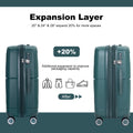 Expandable Hardshell Suitcase Double Spinner Wheels Pp Luggage Sets Lightweight Durable Suitcase With Tsa Lock,3 Piece Set 20 24 28 Green Green Polypropylene