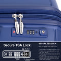 Expandable Hardshell Suitcase Double Spinner Wheels Pp Luggage Sets Lightweight Durable Suitcase With Tsa Lock,3 Piece Set 20 24 28 ,Navy Navy Polypropylene