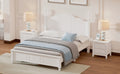 Full Size Wood Platform Bed Frame,Retro Style Platform Bed With Wooden Slat Support,White White Wood