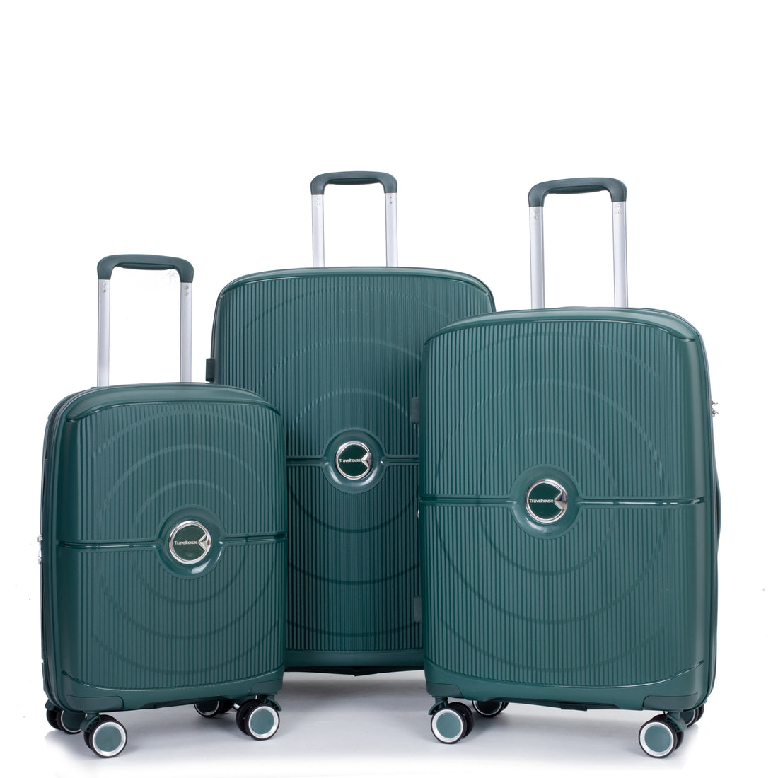 Expandable Hardshell Suitcase Double Spinner Wheels Pp Luggage Sets Lightweight Durable Suitcase With Tsa Lock,3 Piece Set 20 24 28 Green Green Polypropylene