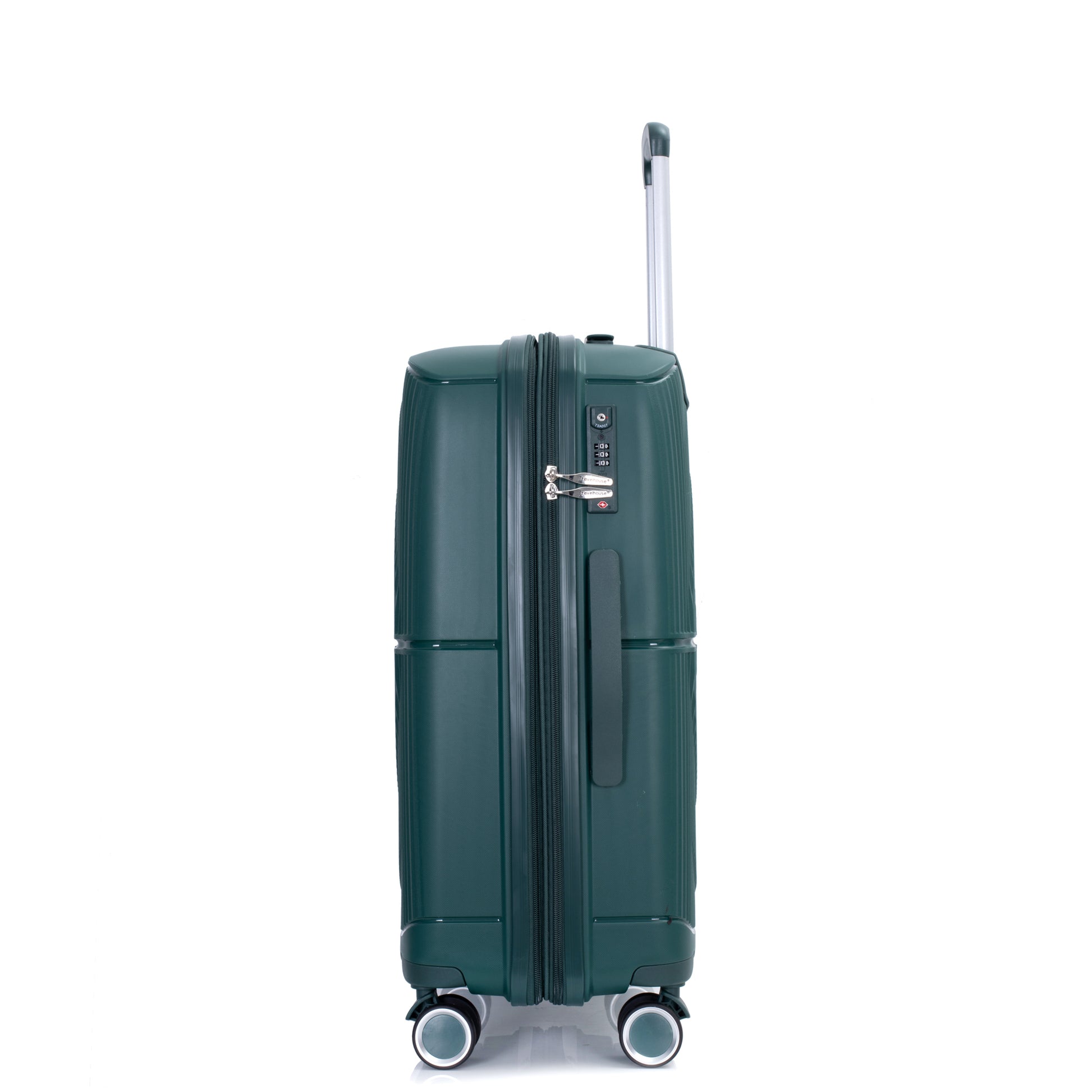 Expandable Hardshell Suitcase Double Spinner Wheels Pp Luggage Sets Lightweight Durable Suitcase With Tsa Lock,3 Piece Set 20 24 28 Green Green Polypropylene