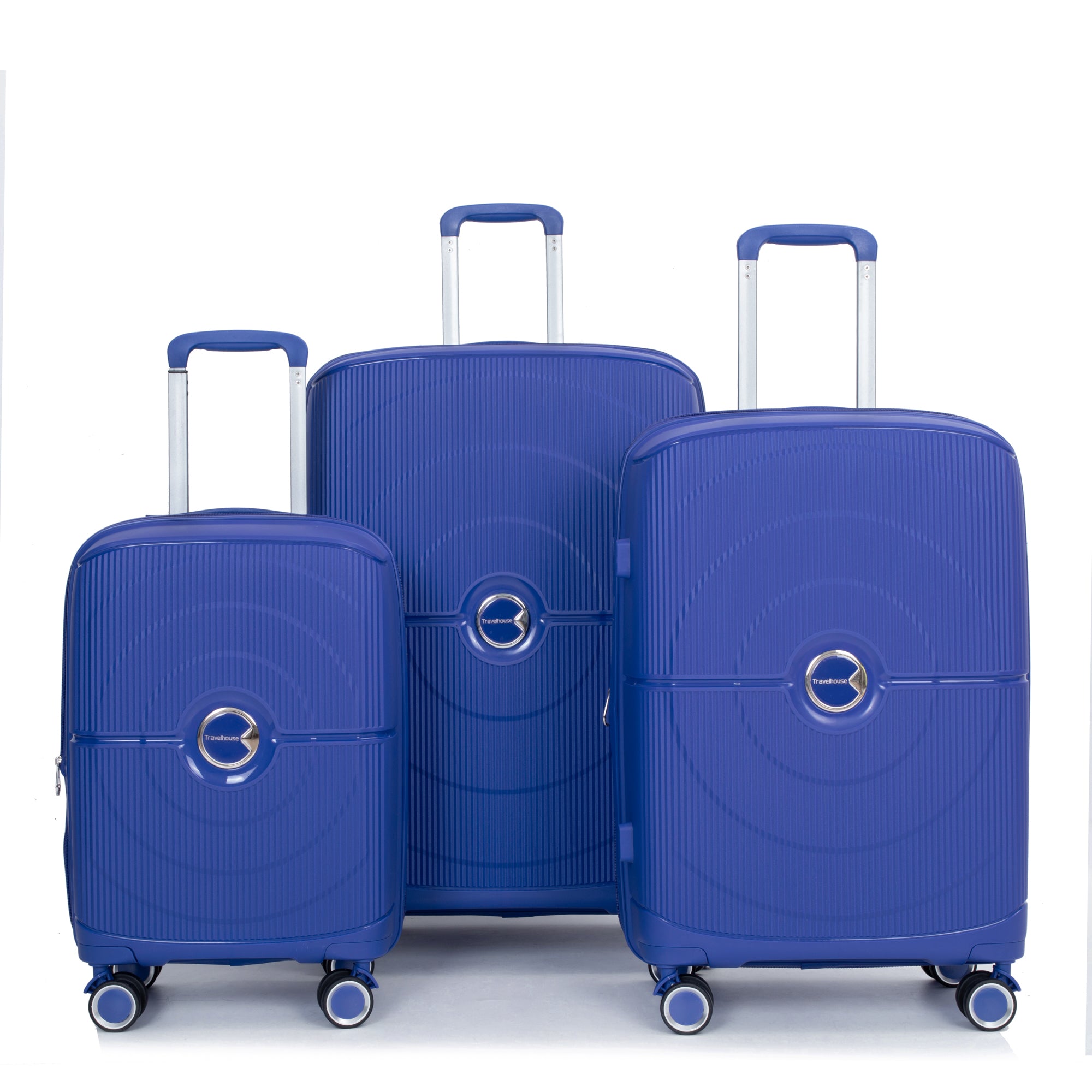 Expandable Hardshell Suitcase Double Spinner Wheels PP navy-polypropylene