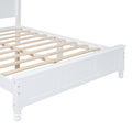 Full Size Wood Platform Bed Frame,Retro Style Platform Bed With Wooden Slat Support,White White Wood