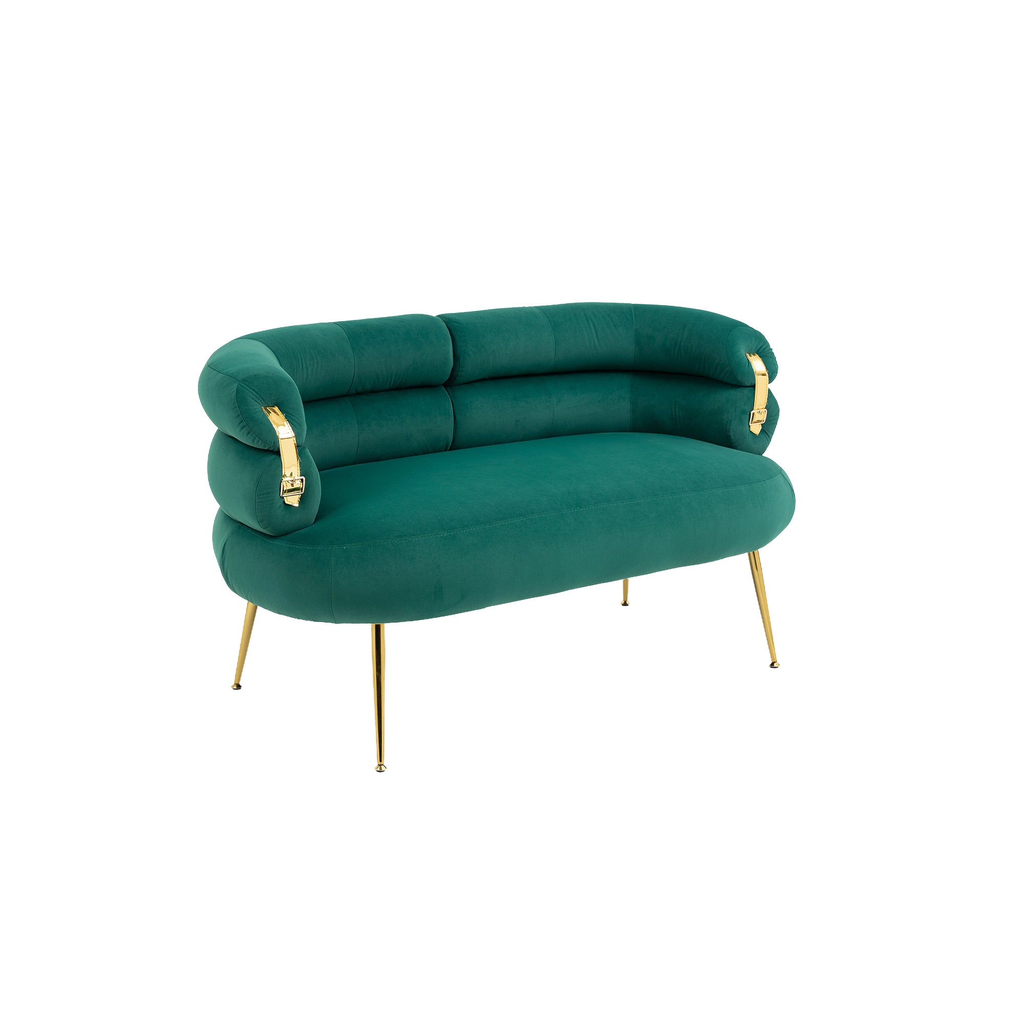 COOLMORE Accent Chair ,leisure chair with Golden feet green-velvet