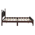 3 Pieces Bedroom Sets,Queen Size Wood Platform Bed And Two Nightstands Dark Walnut Walnut Wood