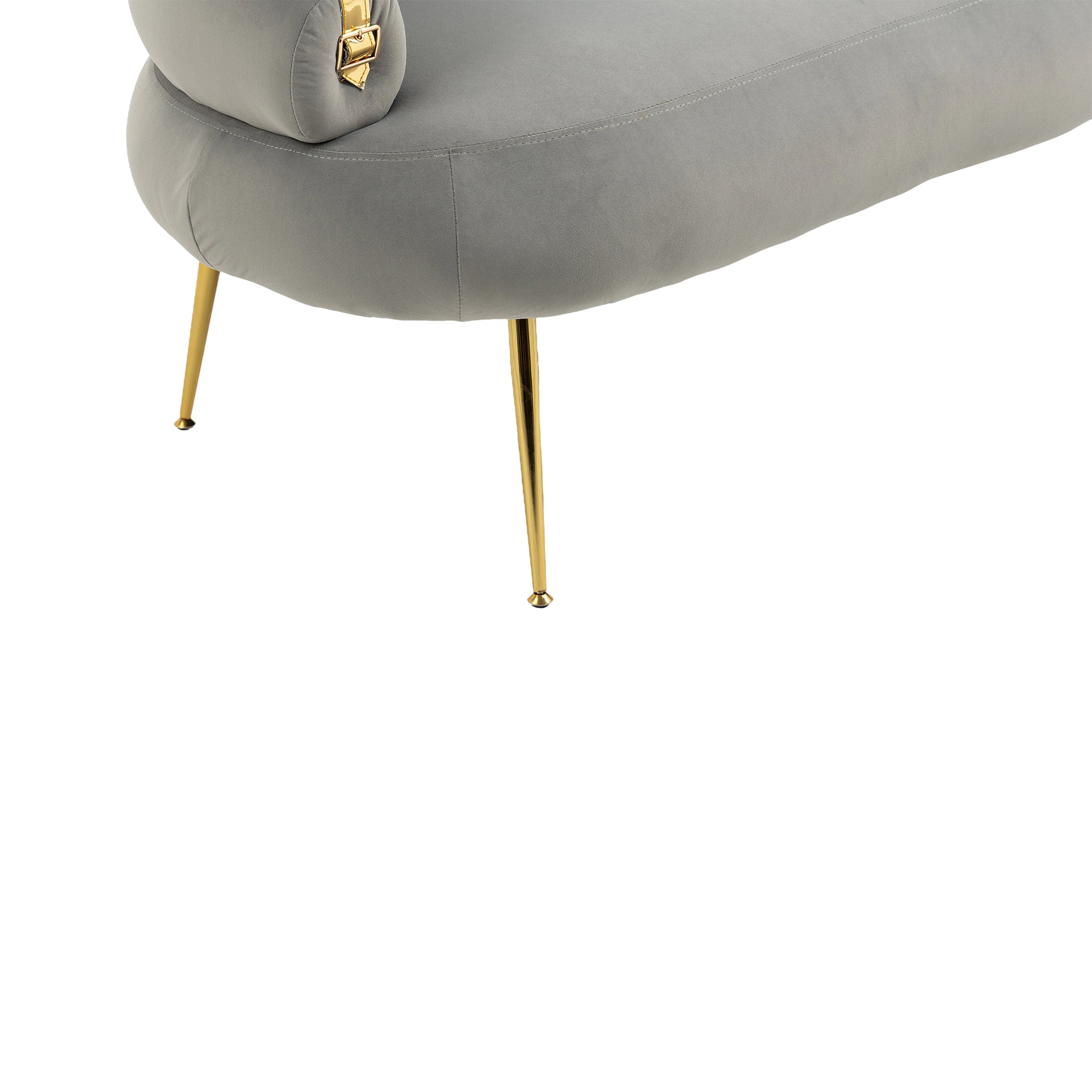 COOLMORE Accent Chair ,leisure chair with Golden feet gray-velvet