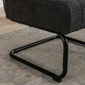 Coolmore Accent Chair Modern Industrial Slant Armchair With Metal Frame Premium High Density Soft Single Chair For Living Room Bedroom Carbon Black Boucle