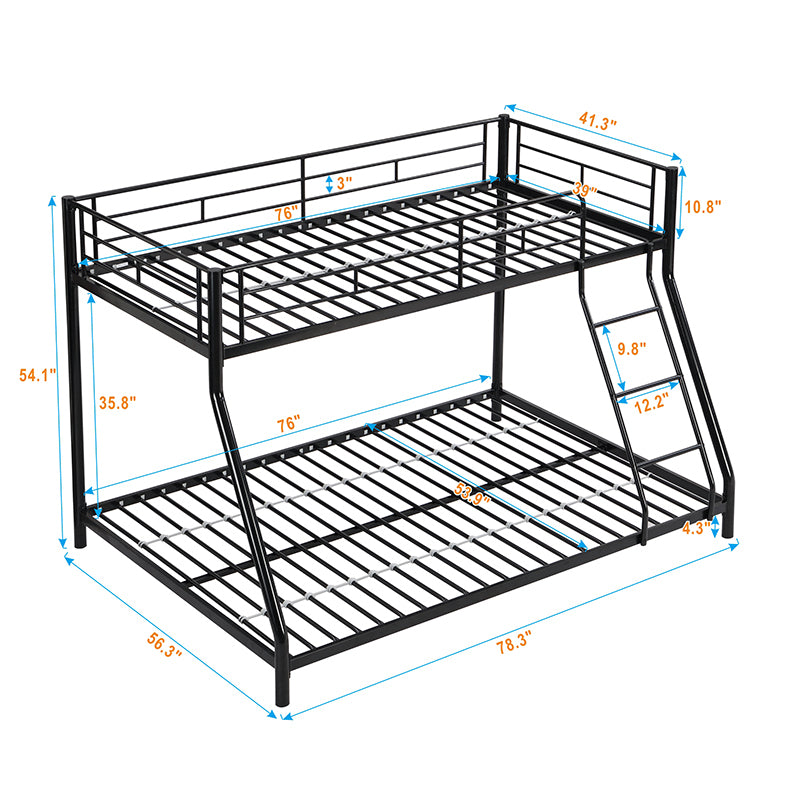 Metal Bunk Bed Tf Black Black Metal