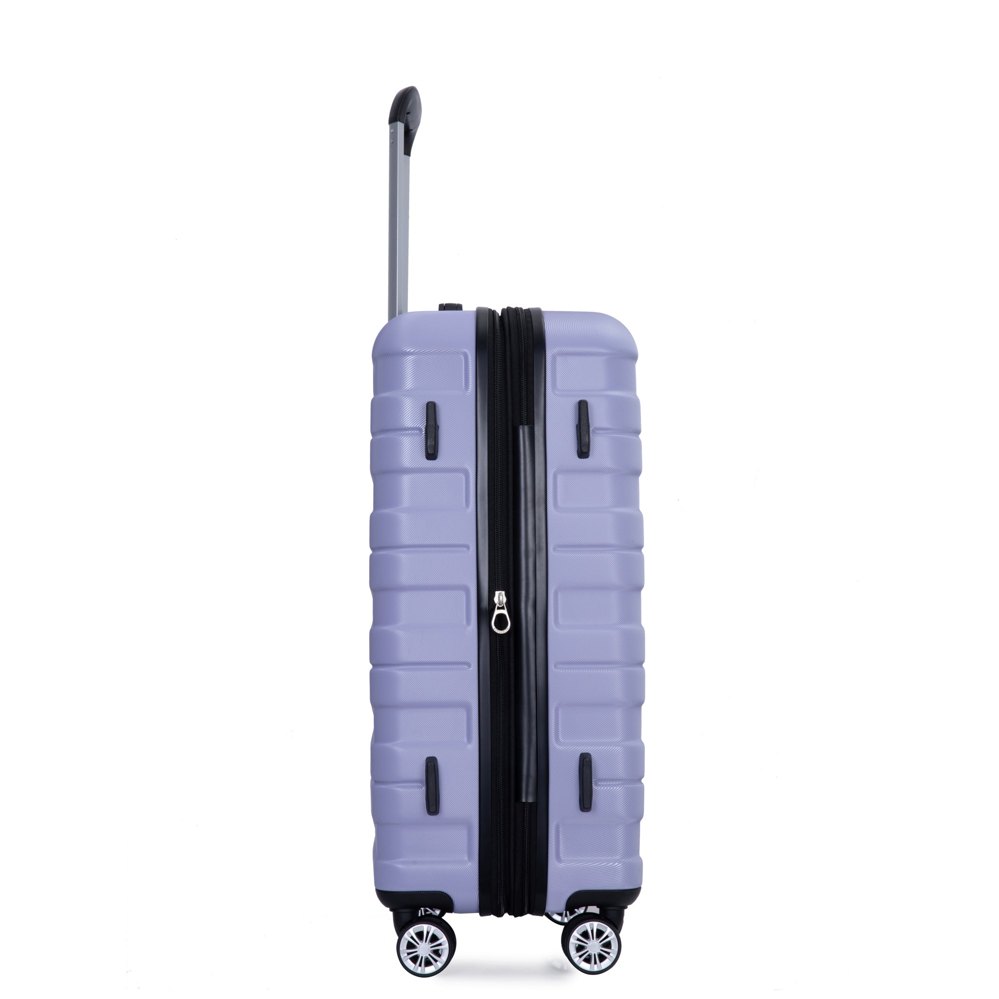 3 Piece Luggage Sets PC Lightweight & Durable light purple-pc