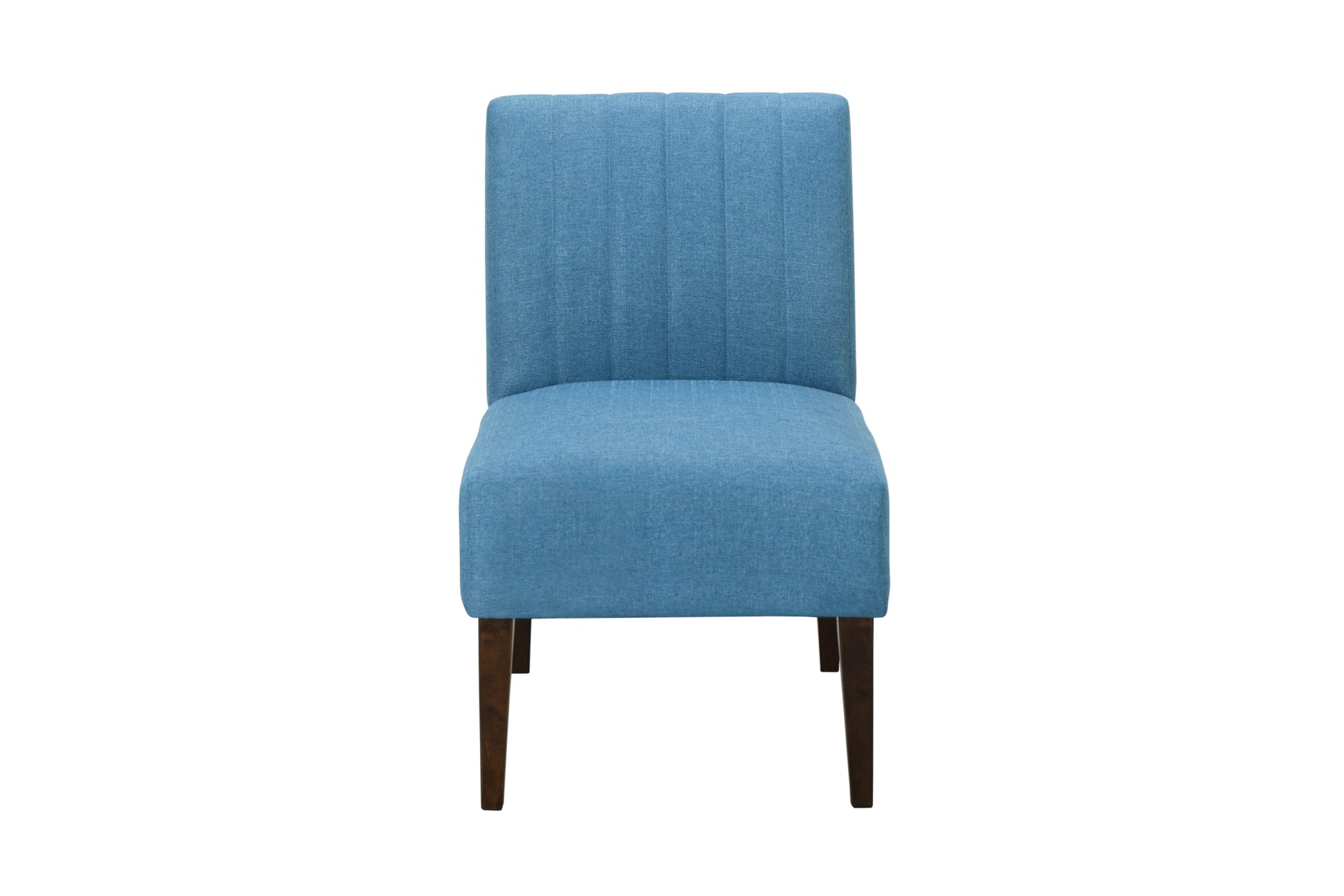 Stylish Comfortable Accent Chair 1Pc Blue Fabric Upholstered Plush Seating Living Room Furniture Armless Chair Blue Primary Living Space Wood