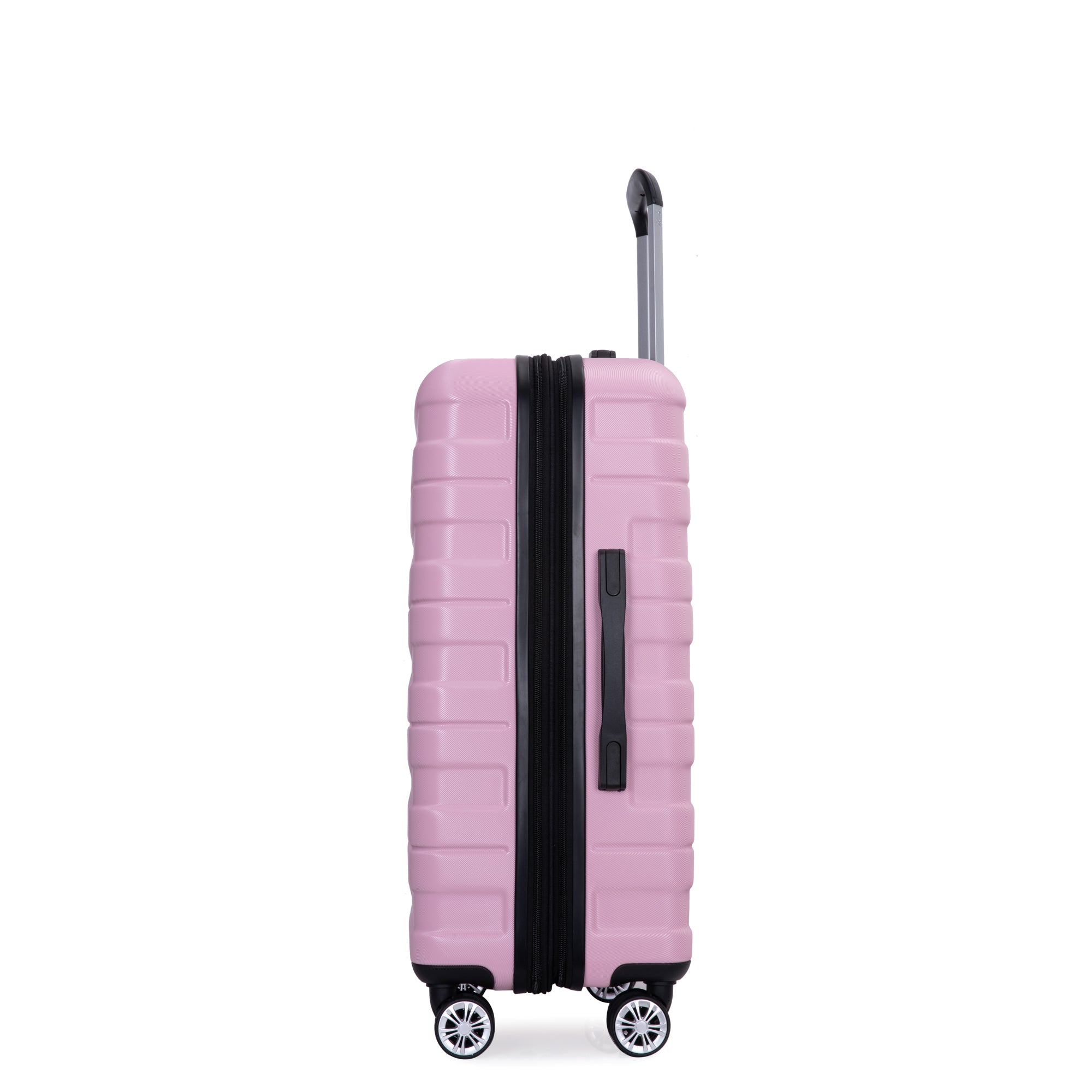 3 Piece Luggage Sets PC Lightweight & Durable pink-pc