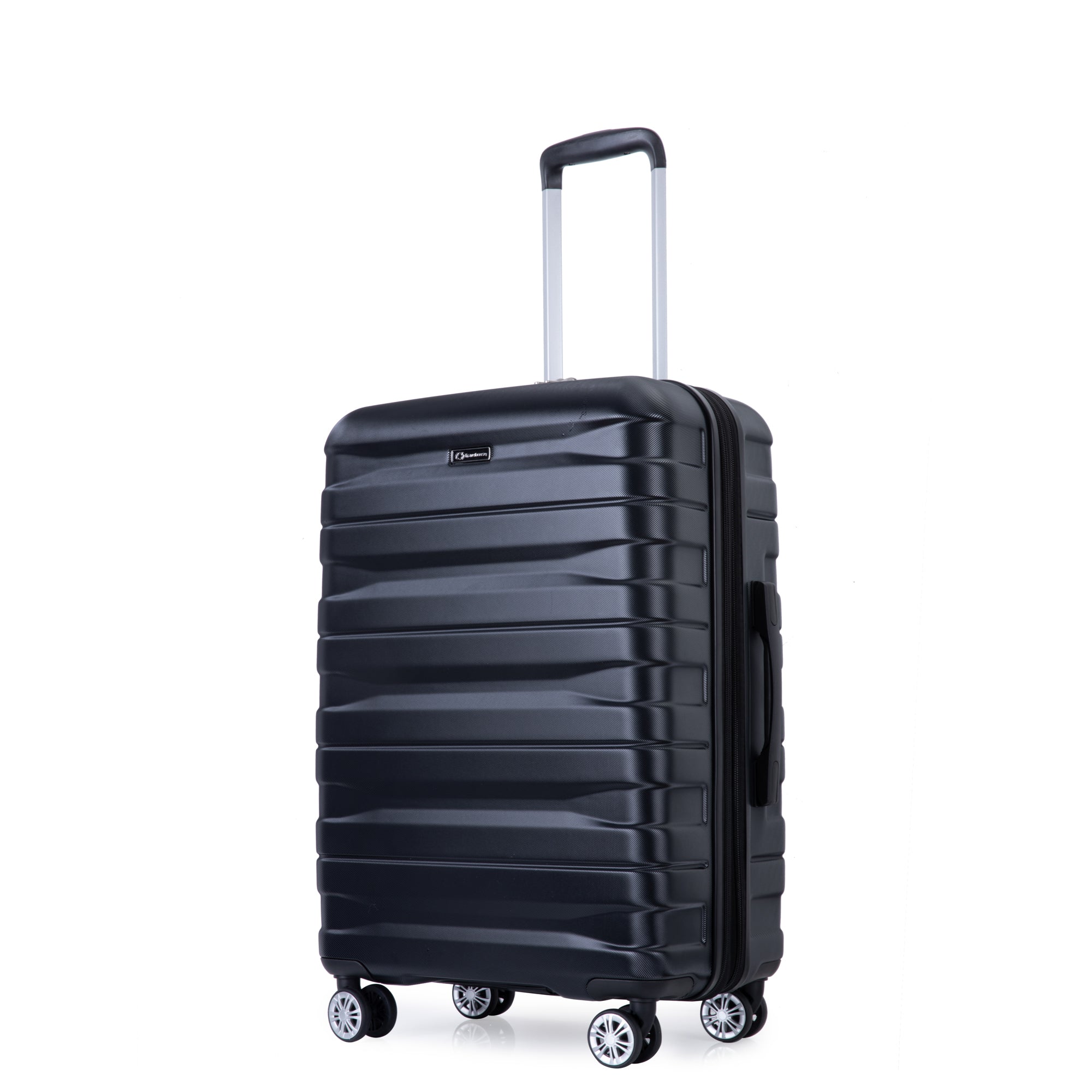 3 Piece Luggage Sets PC Lightweight & Durable black-pc