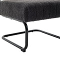Coolmore Accent Chair Modern Industrial Slant Armchair With Metal Frame Premium High Density Soft Single Chair For Living Room Bedroom Carbon Black Boucle