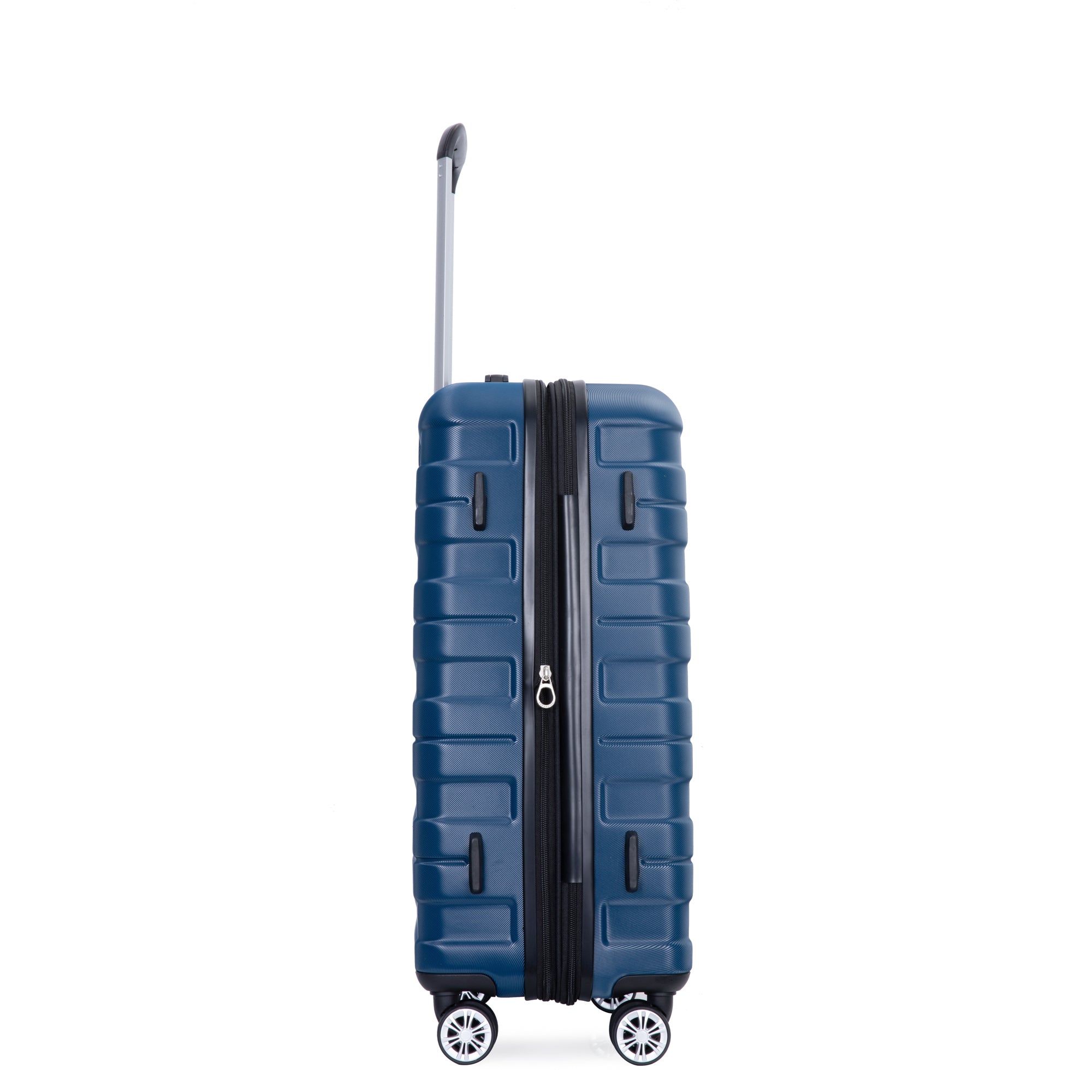 3 Piece Luggage Sets PC Lightweight & Durable dark blue-pc