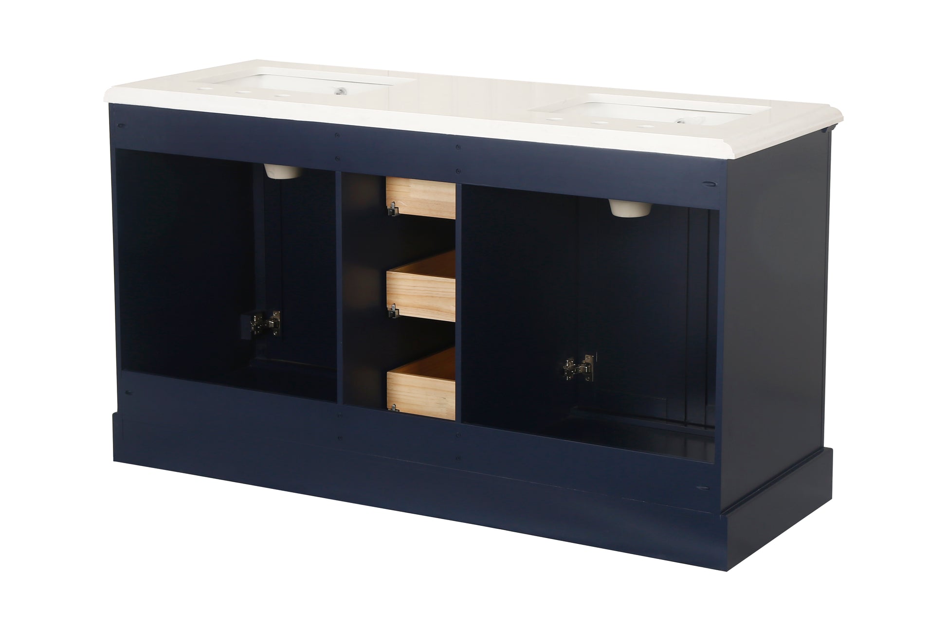 Vanity Sink Combo Featuring A Marble Countertop, Bathroom Sink Cabinet, And Home Decor Bathroom Vanities Fully Assembled Blue 60 Inch Vanity With Sink 23V02 60Nb Navy Blue Wood Solid Wood