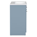 Modern 30 Inch Bathroom Vanity Cabinet With Easy To Clean Resin Integrated Sink In Blue Blue Mdf