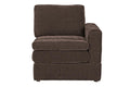 Contemporary 5Pc Set Modular L Sectional Set 1X One Arm Chair Wedge 2X Armless Chairs 2X Ottomans Mink Morgan Fabric Plush Living Room Furniture Brown Mix Suede Wood Primary Living Space Cushion Back Contemporary,Modern Modular Fabric 5 Seat