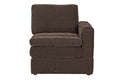 Contemporary 6Pc Set Modular Sectional Set 2X One Arm Chair Wedge 2X Armless Chairs 2X Ottomans Mink Morgan Fabric Plush Living Room Furniture Brown Mix Suede Wood Primary Living Space Cushion Back Contemporary,Modern Modular Fabric 6 Seat