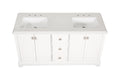 Vanity Sink Combo Featuring A Marble Countertop, Bathroom Sink Cabinet, And Home Decor Bathroom Vanities Fully Assembled White 60 Inch Vanity With Sink 23V02 60Wh White Wood Solid Wood