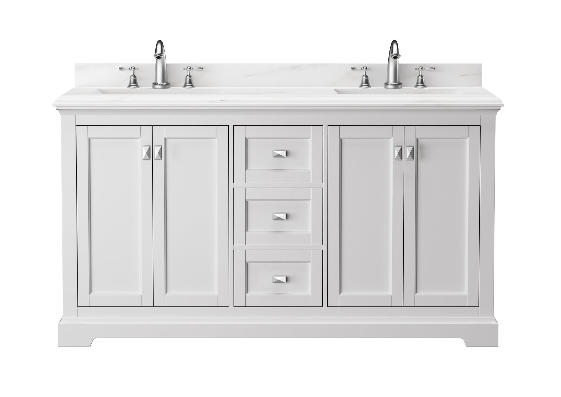 Vanity Sink Combo Featuring A Marble Countertop, Bathroom Sink Cabinet, And Home Decor Bathroom Vanities Fully Assembled White 60 Inch Vanity With Sink 23V02 60Wh White Wood Solid Wood