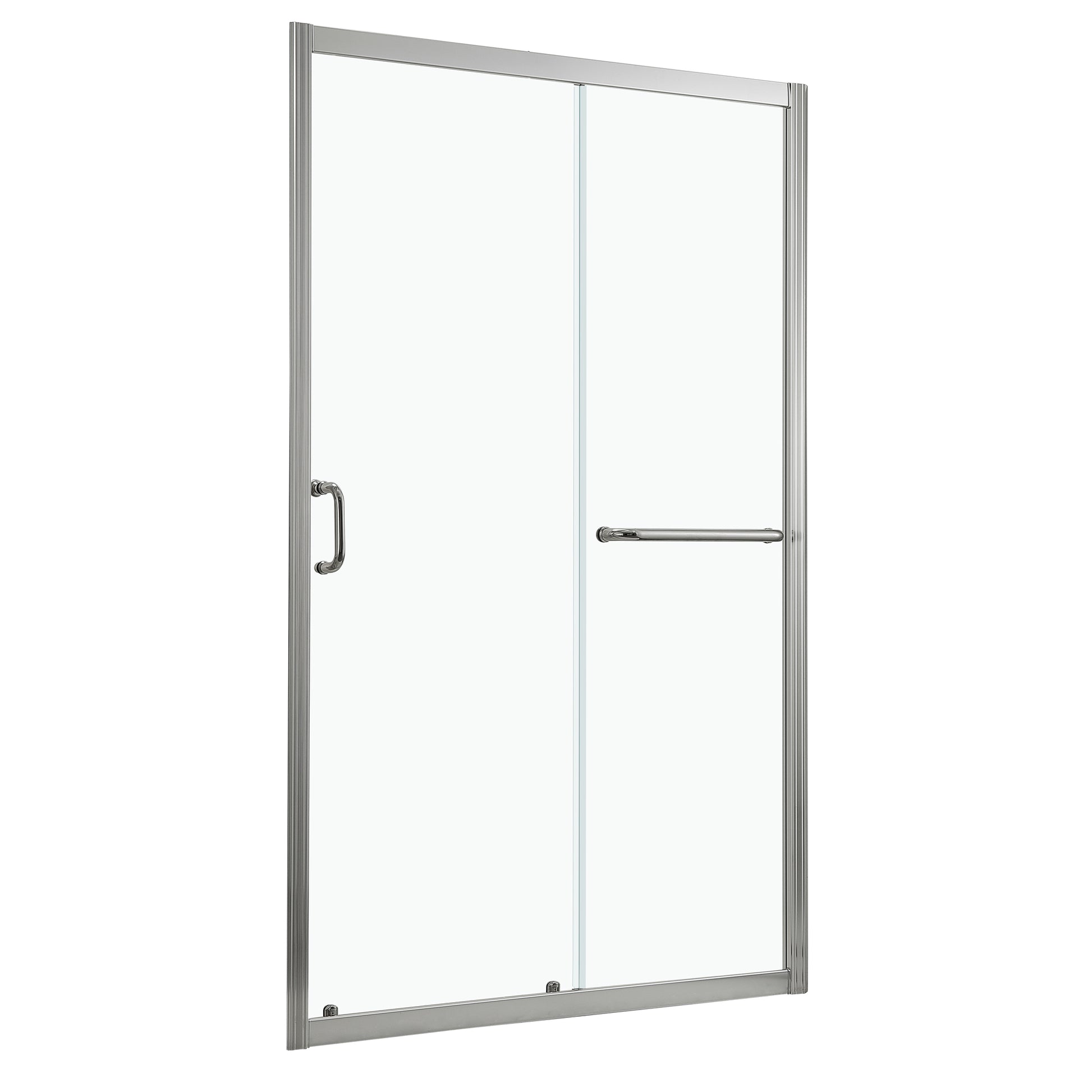 Shower Door 60" W X 72"H Single Sliding Bypass Shower Enclosure,Brushed Nickel Brushed Nickel Glass