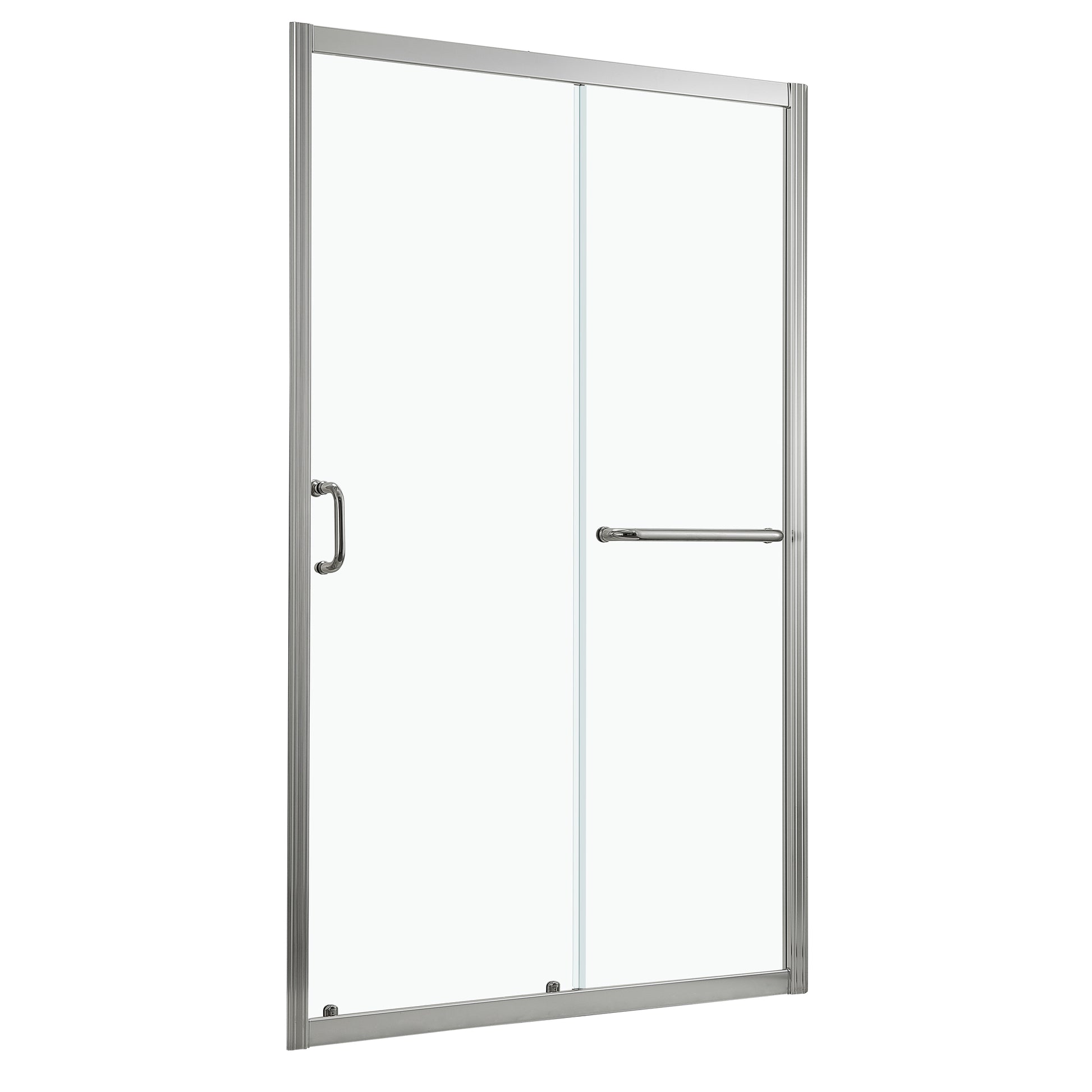 Shower Door 48" W x 72"H Single Sliding Bypass Shower brushed nickel-glass