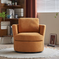 Swivel Barrel Chair, Comfy Round Accent Sofa Chair For Living Room, 360 Degree Swivel Barrel Club Chair, Leisure Arm Chair For Nursery, Hotel, Bedroom, Office, Lounge Yellow Yellow Primary Living Space Modern Foam Polyester
