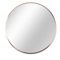 Gold 32 IN Metal Round mirror golden-classic-modern-mdf+glass-aluminium