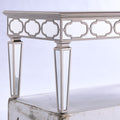 Elegant Shiny Silver Mirror Coffee Table, Cocktail Table 39.5 