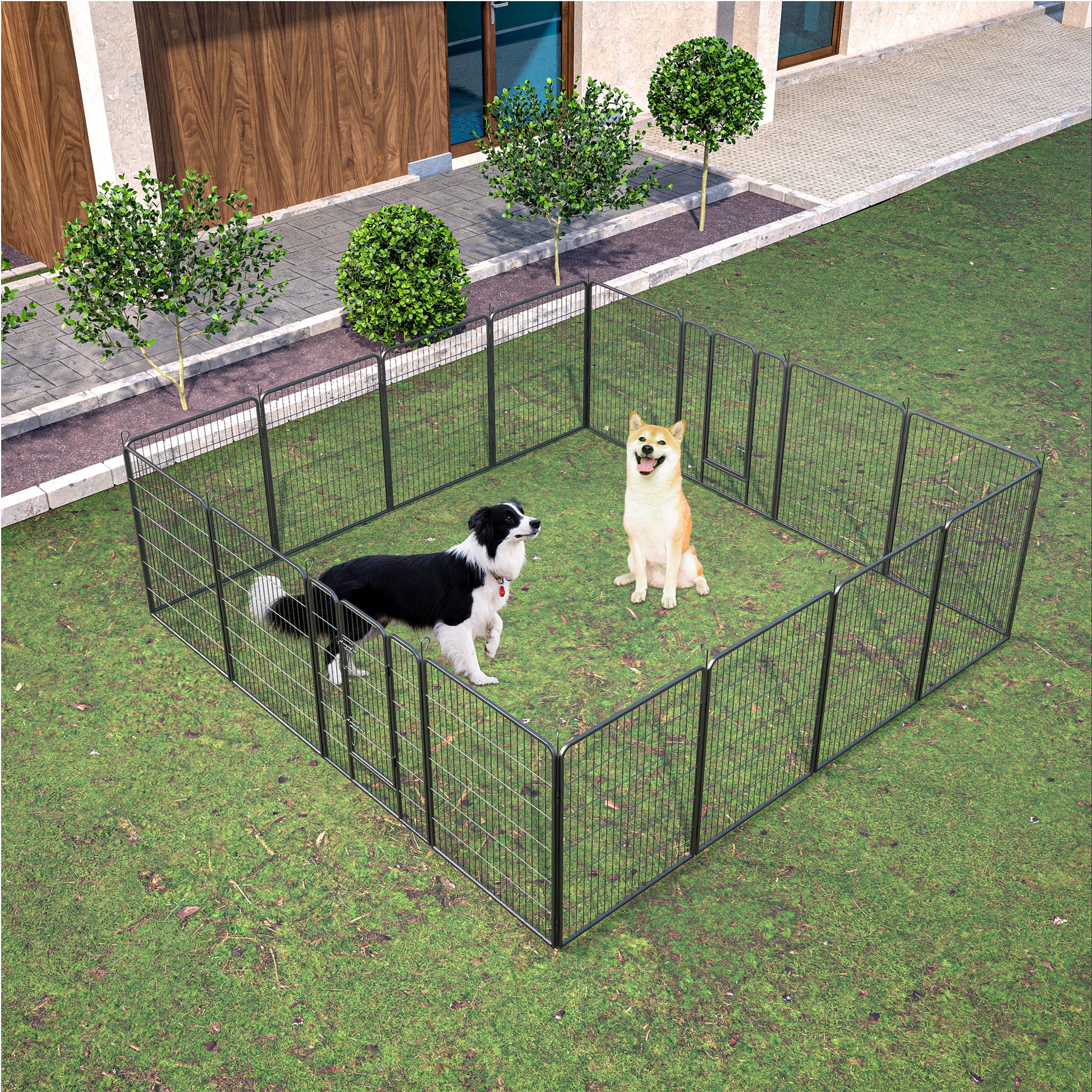 Fence For Dogs Portable Outdoor Dog Fence Tall Mobile Dog Fence