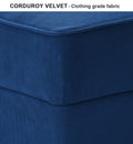 Arm Single Seat Of Module Sofa, Navy Blue Corduroy Velvet Navy Corduroy