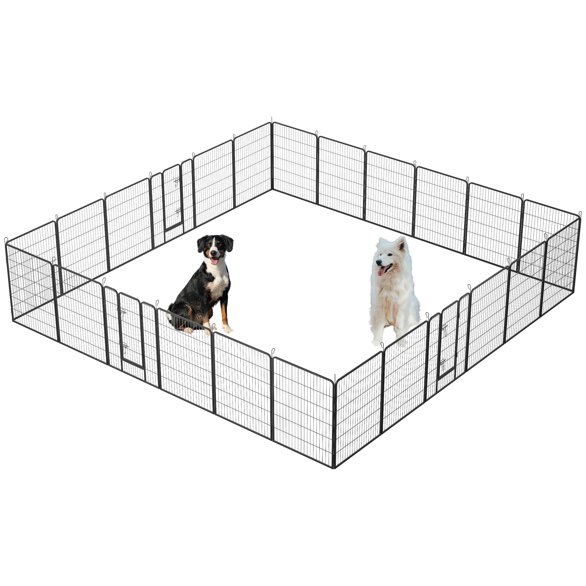 Dog Playpen Foldable 24 Panels Dog Pen 40 Height Pet Enclosure Dog Fe