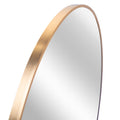 Gold 32 IN Metal Round mirror golden-classic-modern-mdf+glass-aluminium