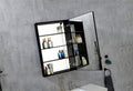 Aluminum, x Inches, Bathroom Medicine Cabinet with matt black-aluminium