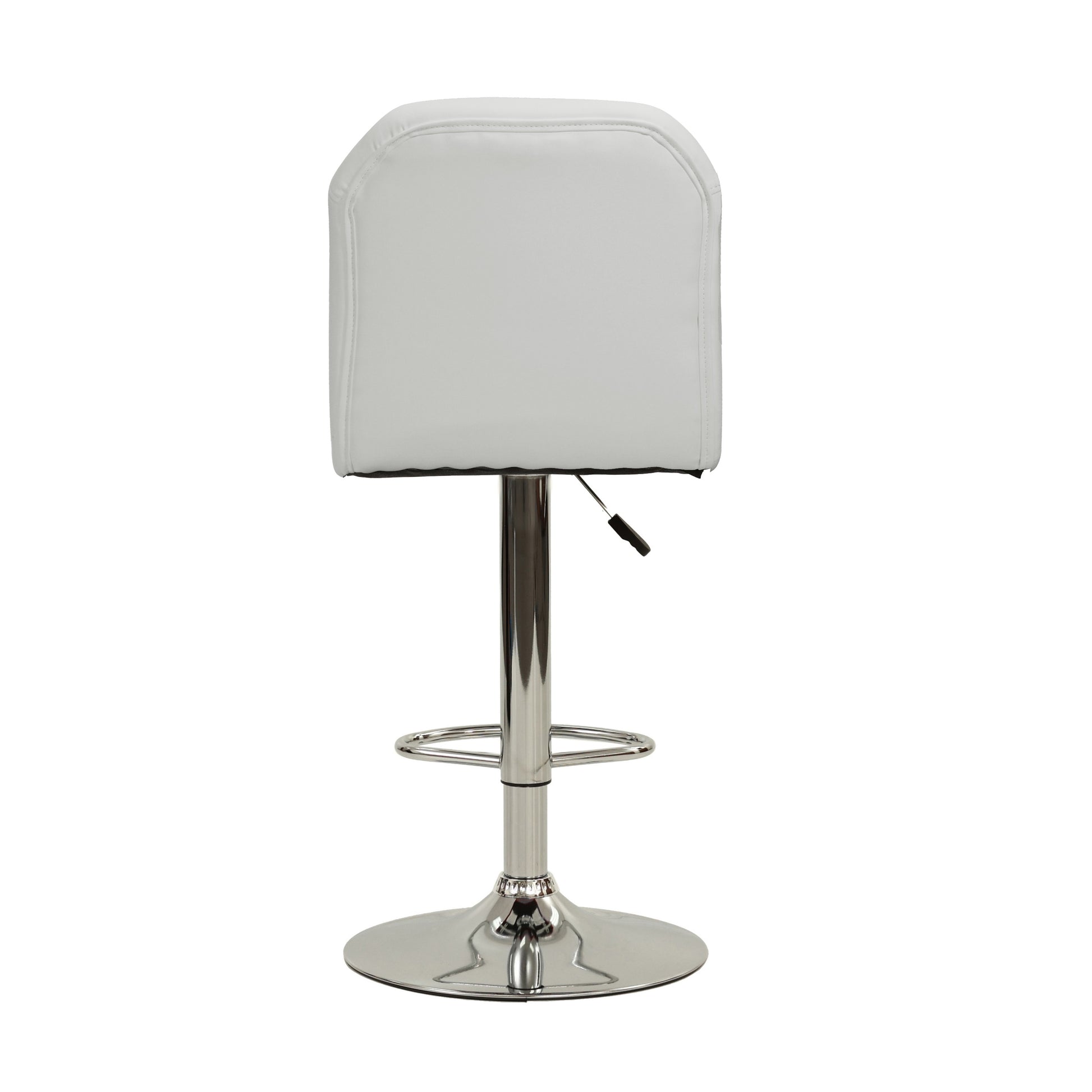 Bar Stool In Black Faux Leather White Faux Leather