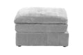 Contemporary 1Pc Ottoman Modular Plush Chair Sectional Sofa Living Room Furniture Granite Morgan Fabric Suede Grey Suede Primary Living Space Grey Contemporary,Modern Rectangle Fabric