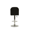 Bar Stool In Black Faux Leather Black Faux Leather