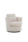 Swivel Barrel Chair, Comfy Round Accent Sofa Chair For Living Room, 360 Degree Swivel Barrel Club Chair, Leisure Arm Chair For Nursery, Hotel, Bedroom, Office, Lounge Beige Beige Primary Living Space Modern Foam Polyester