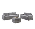 Contemporary 6Pc Set Modular Sectional Set 4X One Arm Chair Wedge 1X Armless Chair 1X Ottoman Granite Color Morgan Fabric Plush Living Room Furniture Grey Suede Wood Primary Living Space Cushion Back Contemporary,Modern Modular Fabric 6 Seat